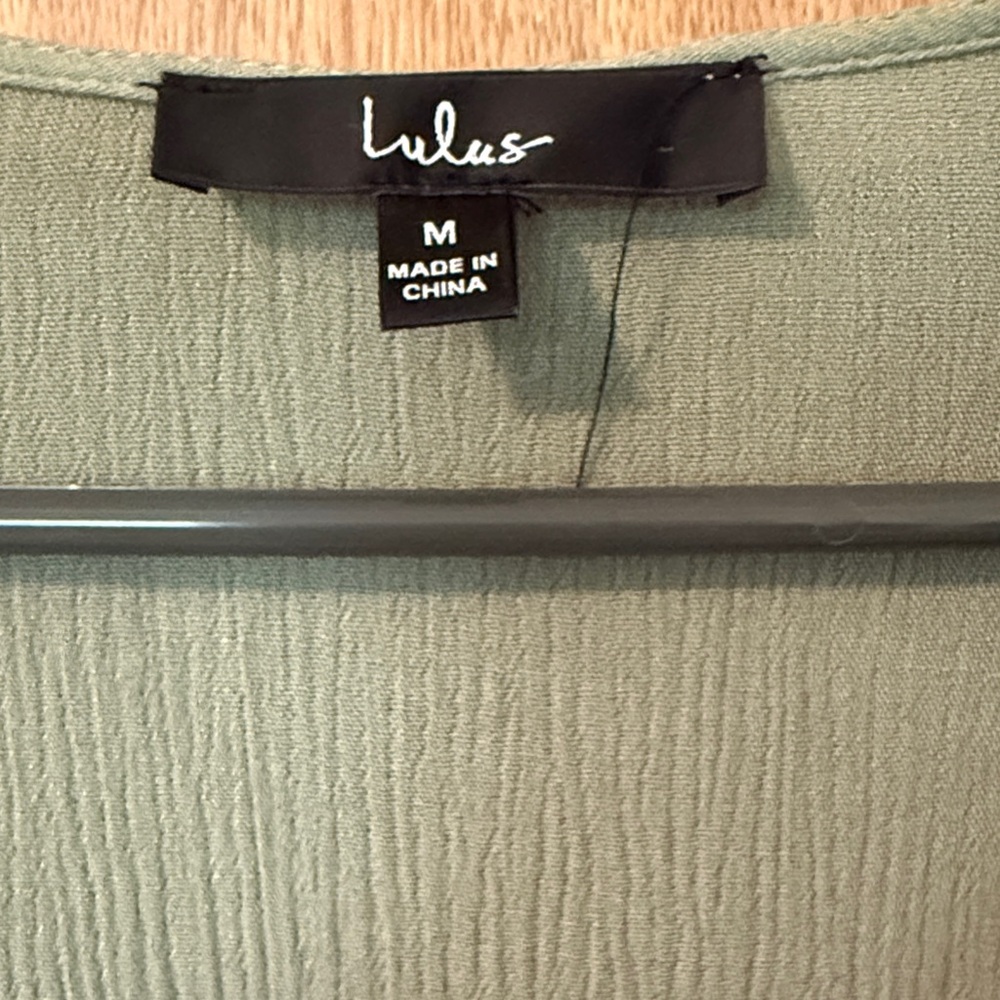 Much Obliged Washed Olive Green Wrap Maxi Dress - Picture 5 of 5